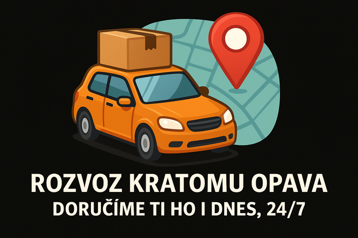 🚗 Rozvoz kratomu Opava a okolí – Dovezeme kamkoliv, i do vesnice