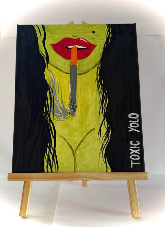 TOXIC YOLO – originální malba na plátně